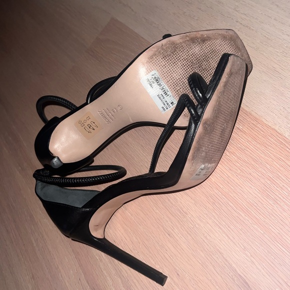 Schutz Gaiah Black Heel Sandal 9 - Picture 7 of 9